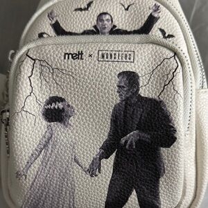 Melt Cosmetics White Mini Bag with Monsters Design